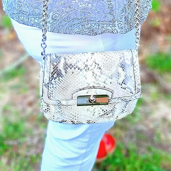 COACH Metallic Snake Kristin Clutch Crossbody RARE NWOT - Picture 16 of 16